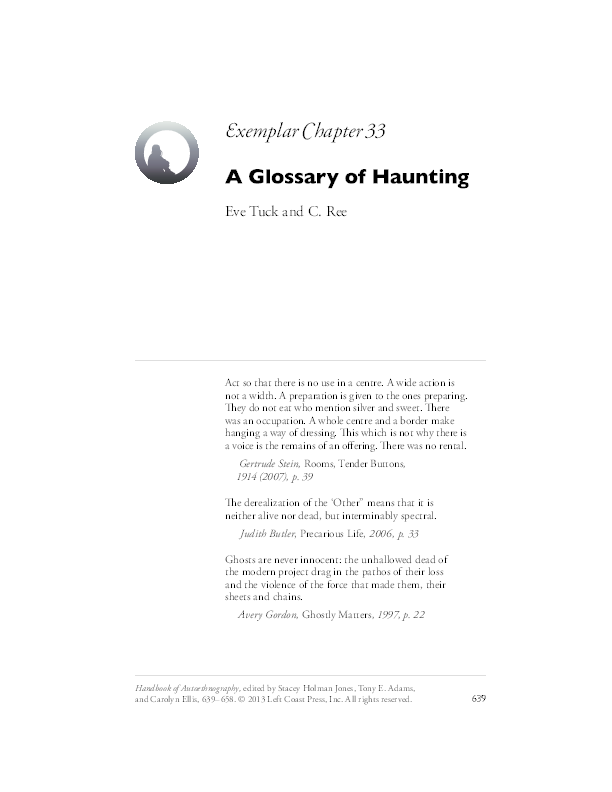 A Glossary of Haunting